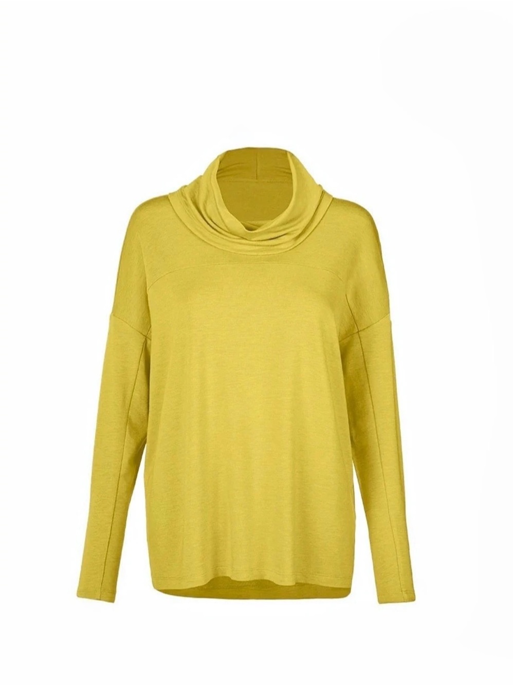 Cabi Cowl Neck Long Sleeve Tunic in Bright Moss Pistachio Size Medium